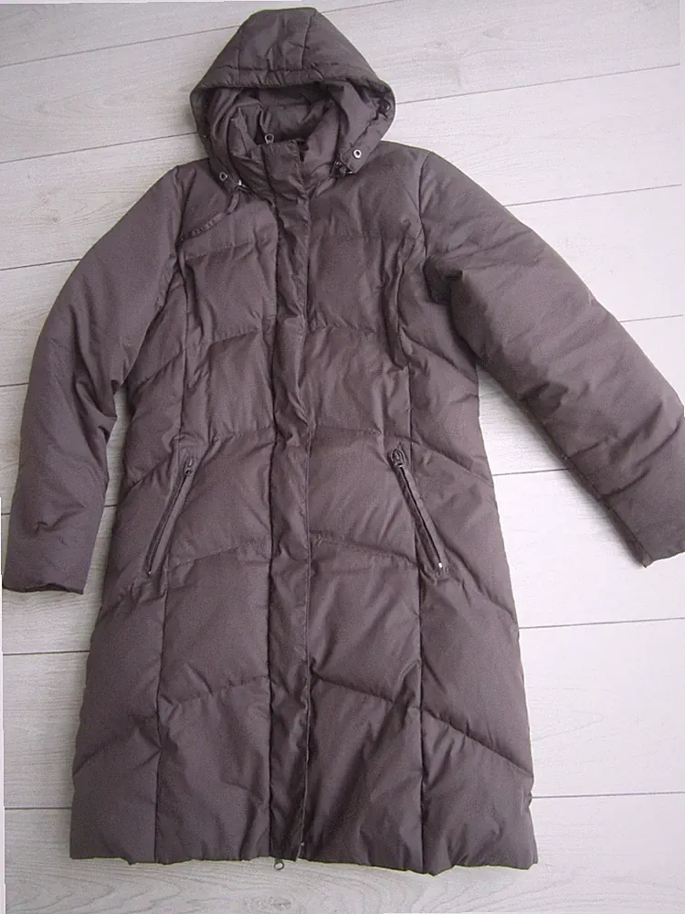 Zabaione, Daunenmantel, Damen, Größe: XL,Gr. 42 braun mit Kapuze