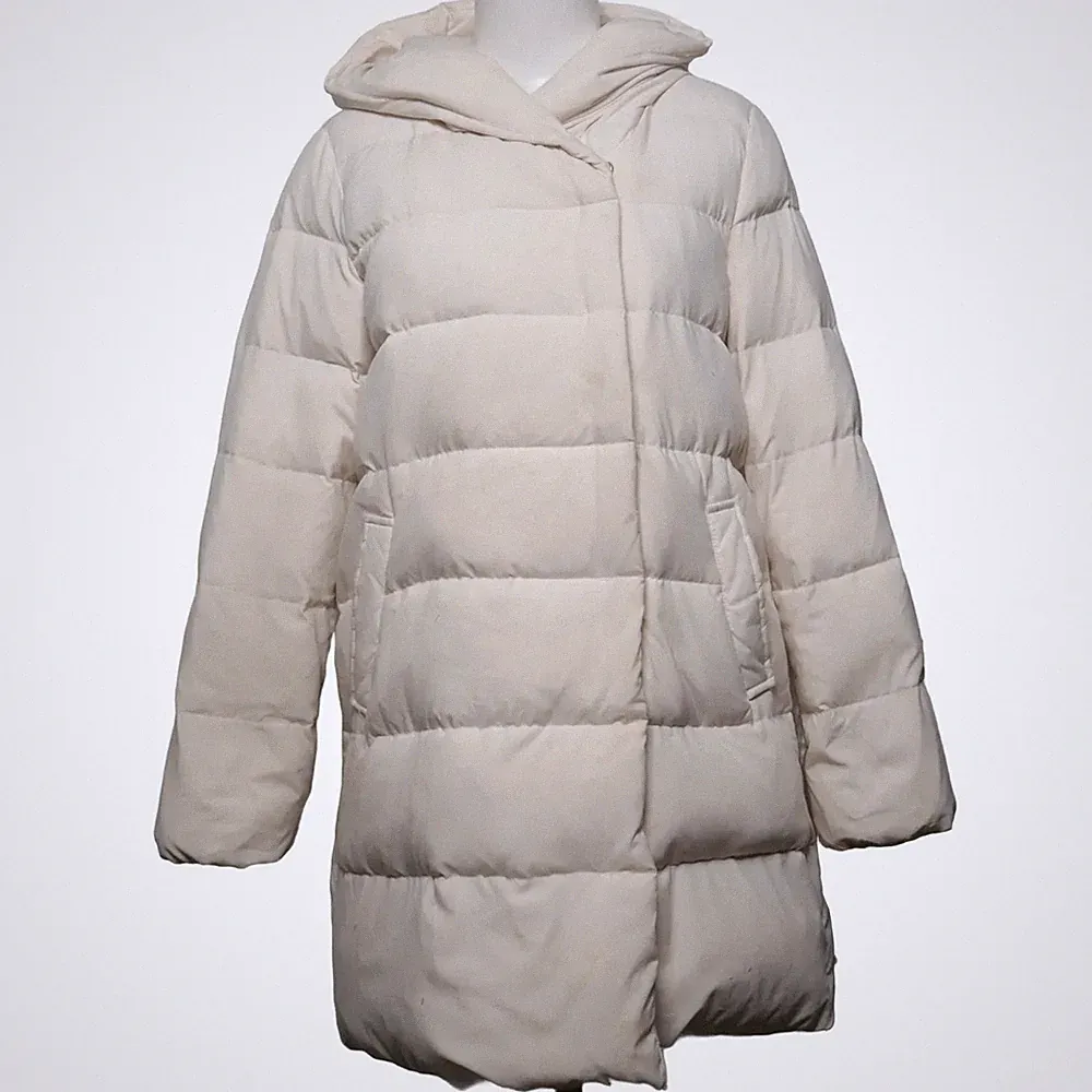 Zara Basic, Daunenmantel, Damen, Größe: M, Beige, Daune/Feder, Einfarbig #Hwn
