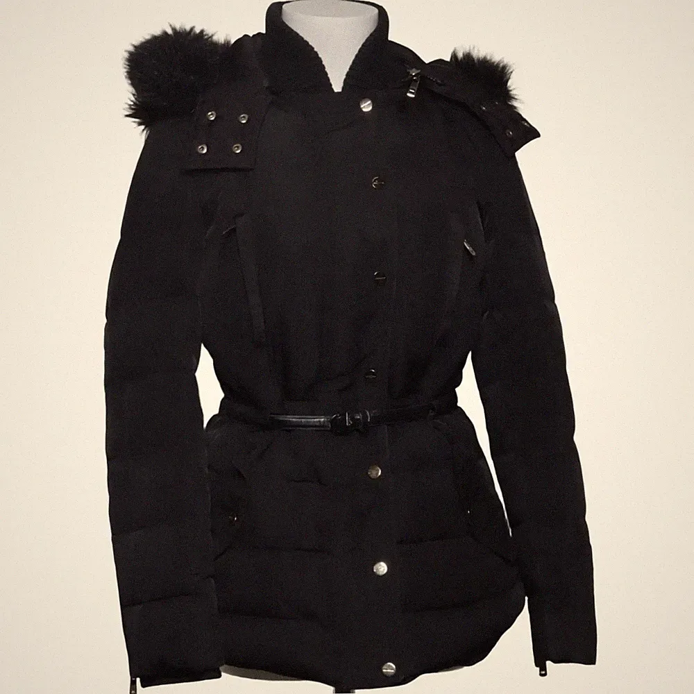 Zara Basic, Daunenmantel, Damen, Größe: S, Schwarz, Feder/Polyester #58o