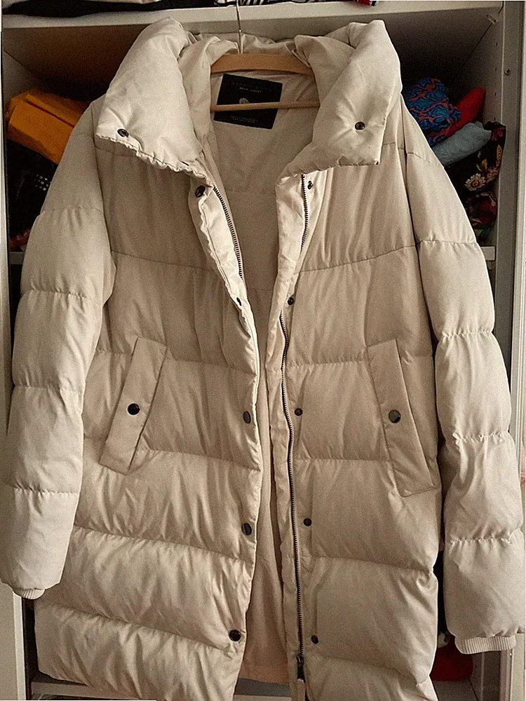 Zara Daunenmantel Beige Gr.S/M Guter Zustand