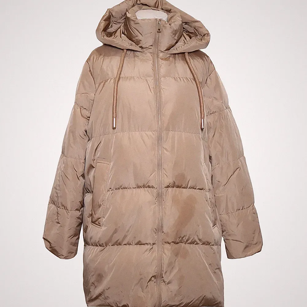Zara, Daunenmantel, Damen, Größe: S, Beige, Daune/Feder, Einfarbig #saa