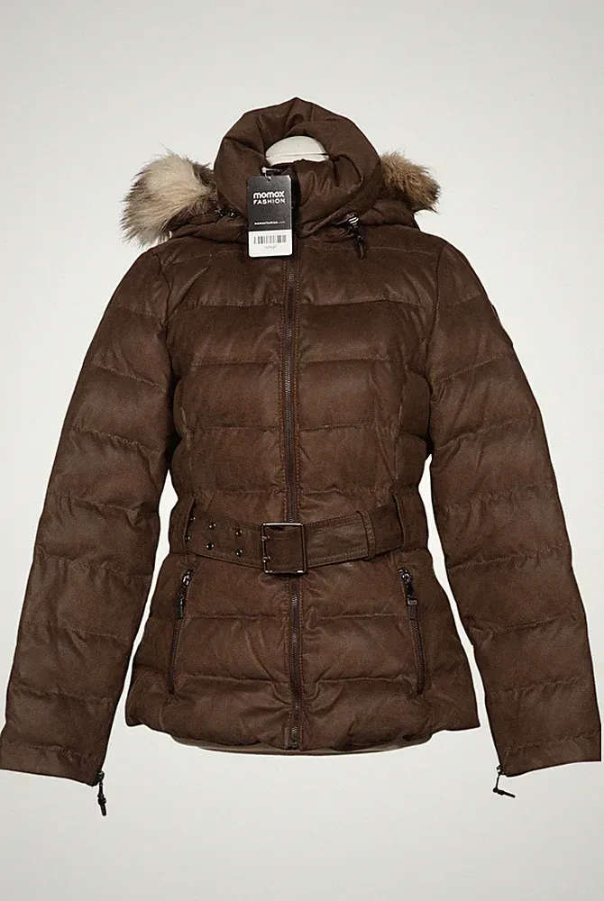 ZARA Jacke Damen Anorak Jacket Kurzmantel Gr. S Daunen Braun #1uhkgfr