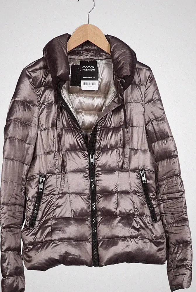 ZARA Jacke Damen Anorak Jacket Kurzmantel Gr. S Daunen Grau #v75n9aq