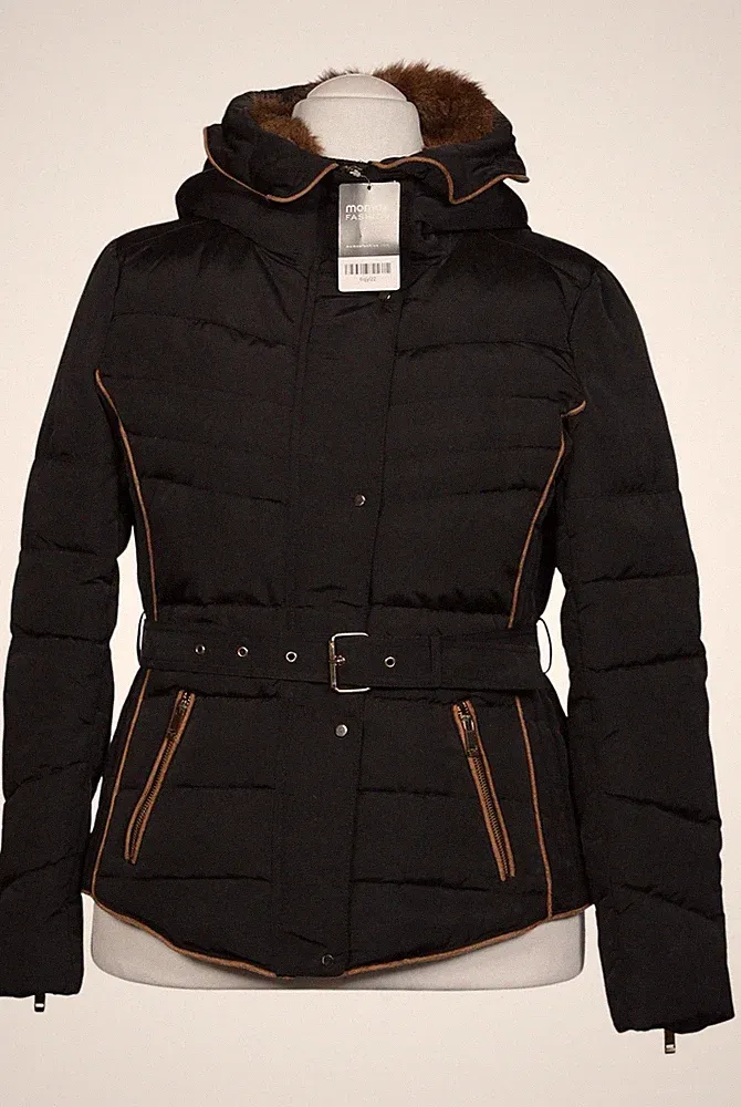 ZARA Jacke Damen Anorak Jacket Kurzmantel Gr. XXL Daunen Schwarz #bdsftef