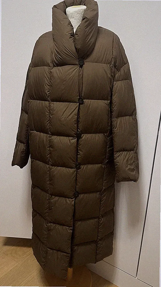 Zara Langer Daunenmantel Mantel Steppmantel leicht& Warm Gr M 38 40 Neu