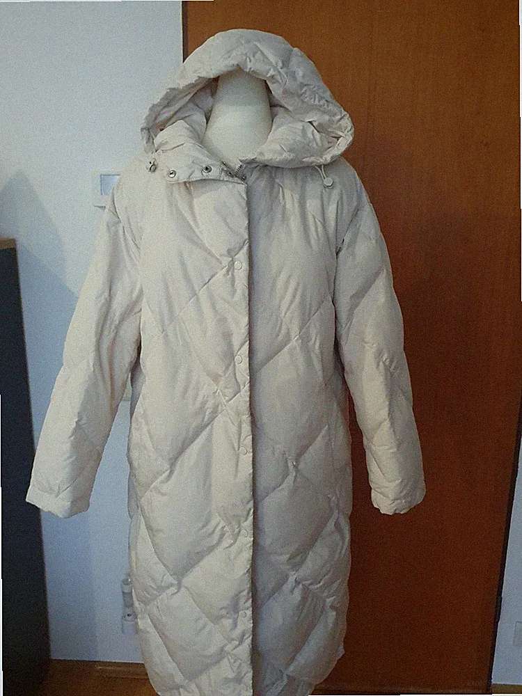 Zara Langer Wintermantel Daunenmantel Steppmantel Größe XS Oversized Wie Neu