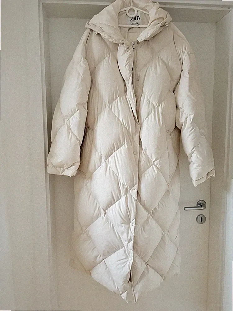 Zara Mantel Daunenmantel Größe M Weiß