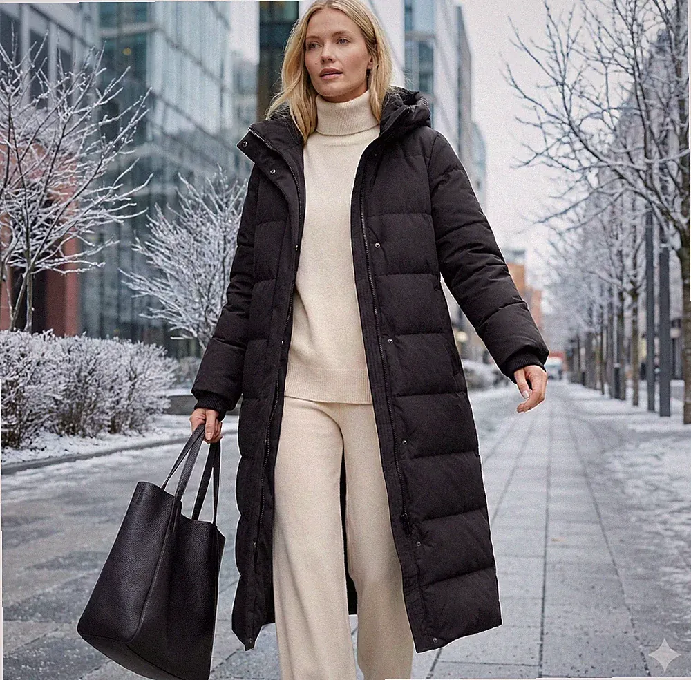 ZARA 🤍 MANTEL DAUNENMANTEL STEPPMANTEL PUFFER Schwarz Wasserabweisend Winddicht