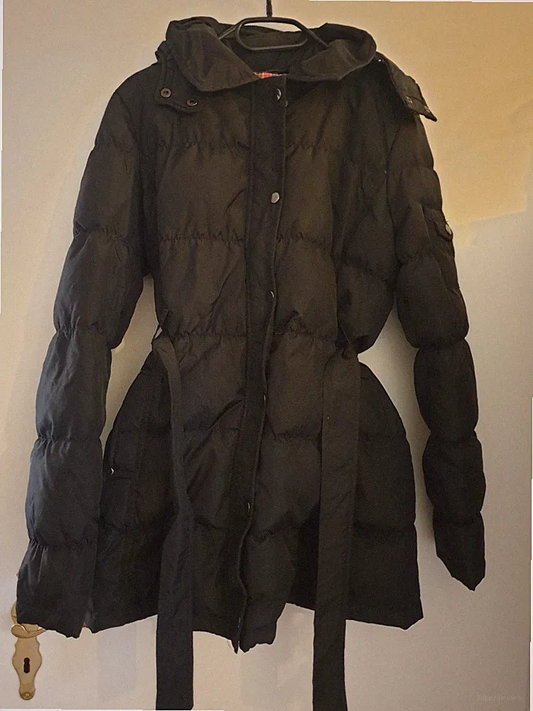 ZARA MANTEL KURZMANTEL DAUNENMANTEL DAUNEN PUFFER STEPPMANTEL STEPPJACKE Schwarz