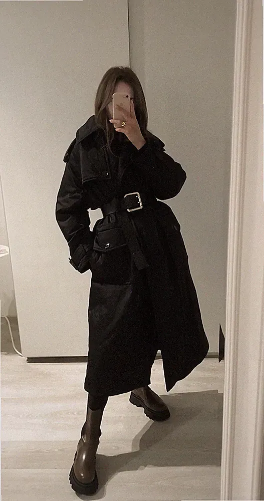 Zara Mantel-Wintermantel-Daunenmantel-Trenchcoat, Gr. S - Neu