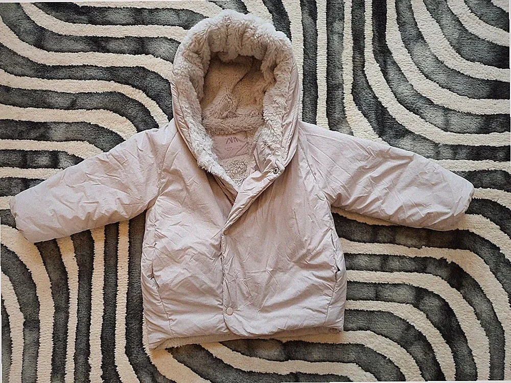 ZARA warme Jacke Winterjacke Wintermantel Daunenjacke Gr. 110 - rosa Top Zustand