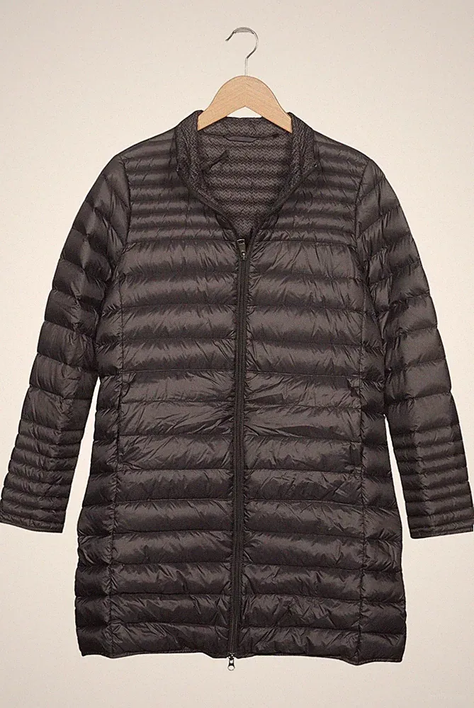 ZERO Mantel Damen Jacke Parka Gr. EU 40 Daunen Grau #slw5qam